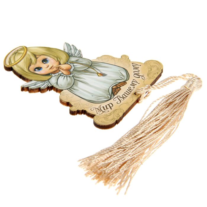 Магнит Ангел "Мир вашему дому"