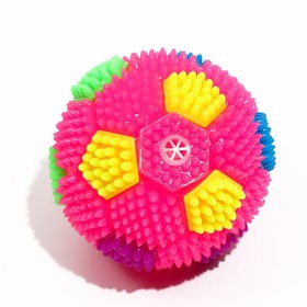 Мячик светящийся для собак "Футбол", TPR, 6,5 см, микс цветов от Сима-ленд