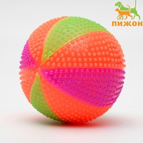 Мячик светящийся для собак 'Цирковой', TPR, 6,5 см, микс цветов Ош