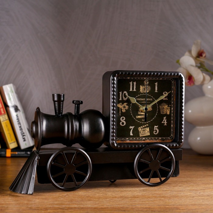 Часы настольные. Серия Транспорт. Старый поезд 21*30см