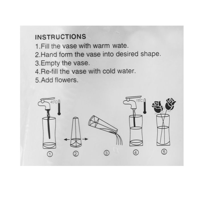 Ваза пластиковая складная "Рисунок", МИКС