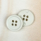 Пуговица, 4 прокола, 18 мм, цвет белый