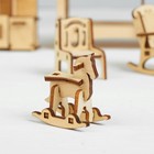 Набор деревянной мебели для кукол «Детская», 6 предметов, конструктор - Фото 2