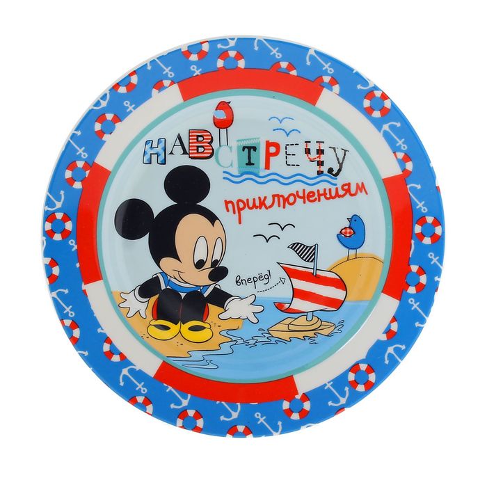 Набор посуды "Навстречу приключениям" Микки Маус и друзья, кружка 250 мл, тарелка 17 см