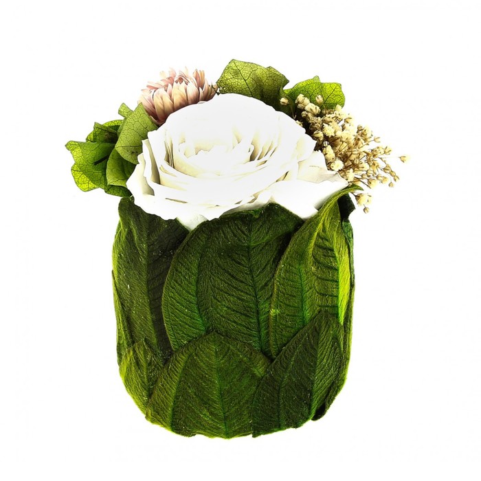 Декоративная композиция "Чаша счастья", 12 х 12 х 11 см, белый