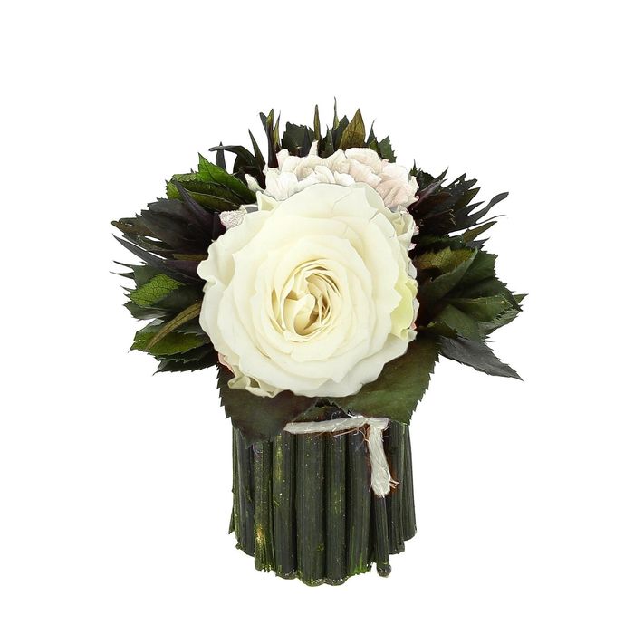 Декоративная композиция "Нежное очарование", 12,5 х 12,5 х 14 см, белый