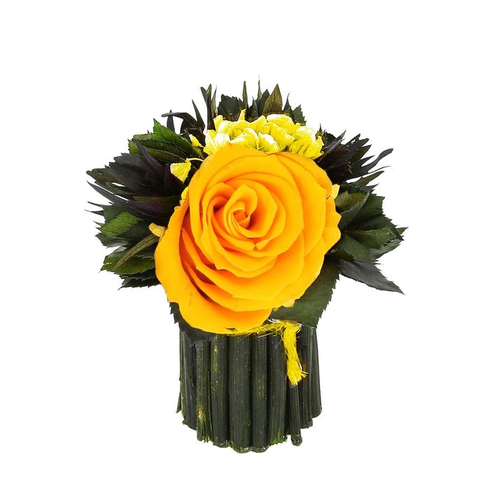 Декоративная композиция "Нежное очарование", 12,5 х 12,5 х 14 см, оранжевый