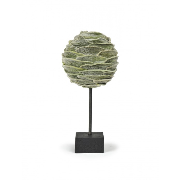 Декоративная композиция "Мягкий лист" на подставке, 13,5 х 13,5 х 30 см