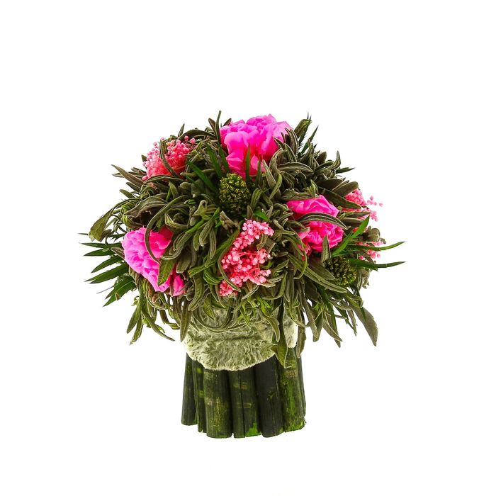 Декоративная композиция "Лаванда" малая, 14 х 14 х 15 см, розовый