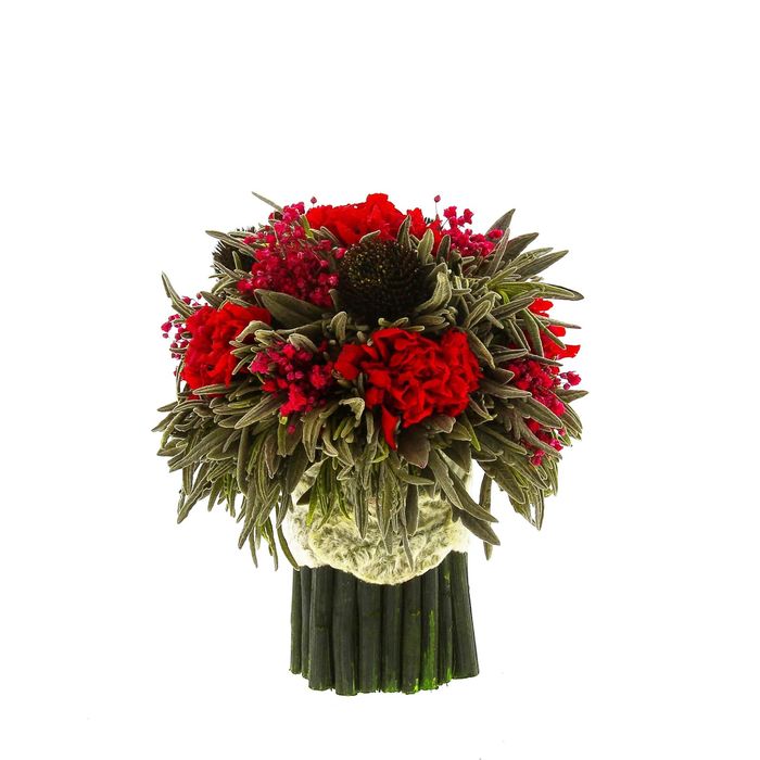 Декоративная композиция "Лаванда" малая, 14 х 14 х 15 см, красный