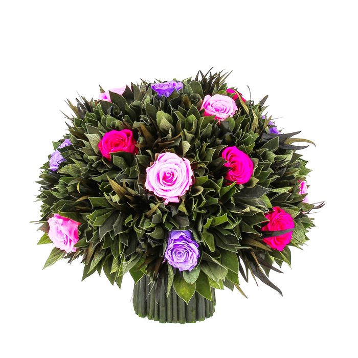 Декоративная композиция " Вельвет гревиллея" большая, 30 х 30 х 28 см, мультиколор