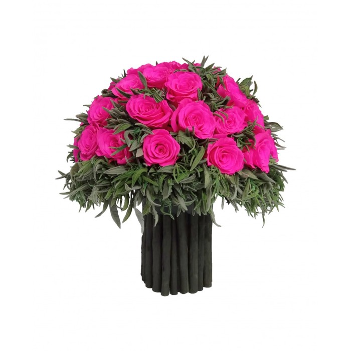 Декоративная композиция "Лаванда зелёная" средний бутон, 28 х 28 х 28 см