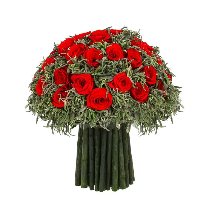 Декоративная композиция "Лаванда зелёная" средний бутон, 28 х 28 х 28 см