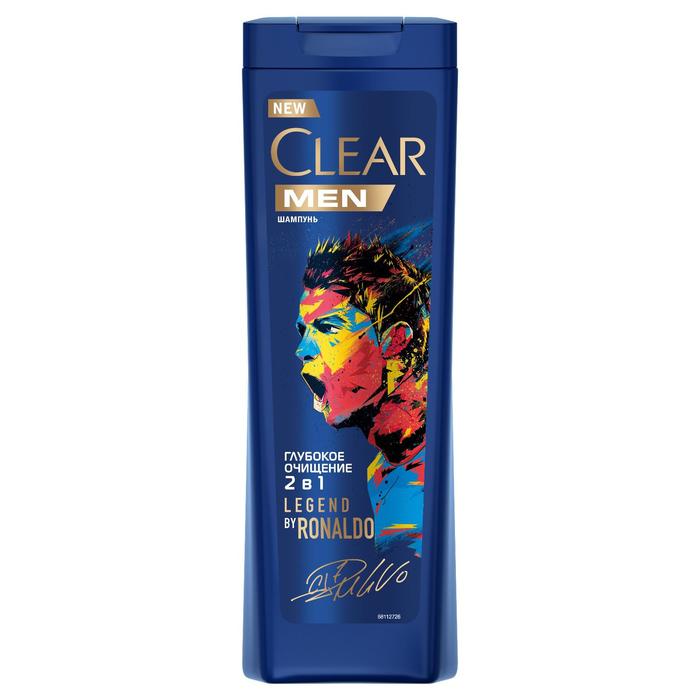  Шампунь для волос Clear men 2 в 1 «Глубокое очищение», против перхоти, 400 мл