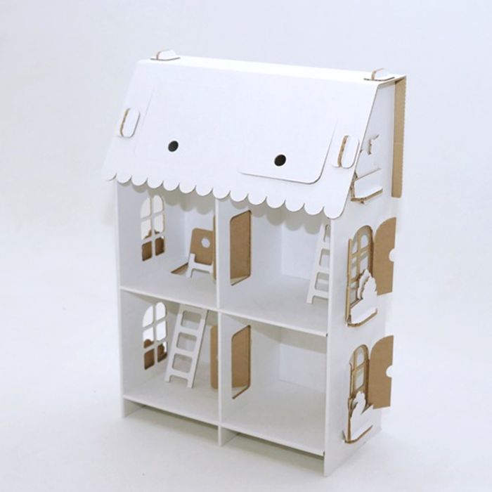 Кукольный домик из картона «Четыре комнаты»