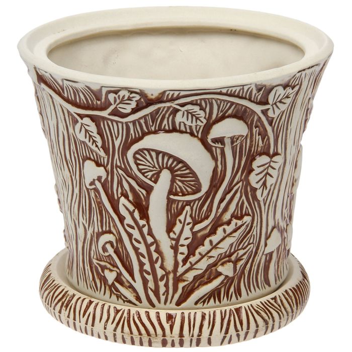 Кашпо "Грибы" малое, шамот, 3 л