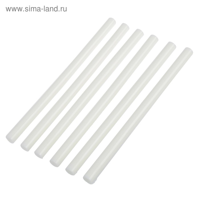 Клеевые стержни ТУНДРА, 11 х 200 мм, белые (по керамике и пластику), 6 шт.