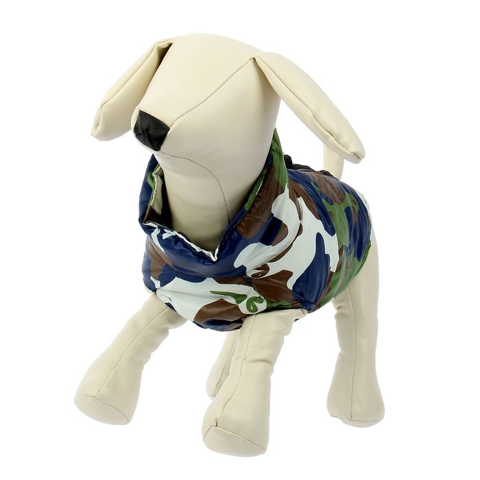 Куртка на синтепоне с креплениями для поводка, размер M (ОГ 38 см, ДС 27 см), хаки