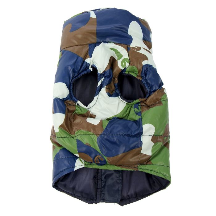 Куртка на синтепоне с креплениями для поводка, размер M (ОГ 38 см, ДС 27 см), хаки