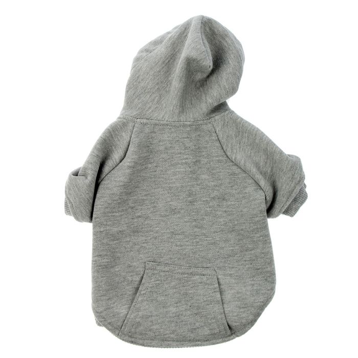 Толстовка утепленная с начесом, с капюшоном, размер L (ОГ 46 см, ДС 33 см), серая