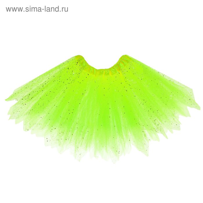 Карнавальная юбка «Блеск», 3-х слойная, 4-6 лет, цвет салатовый