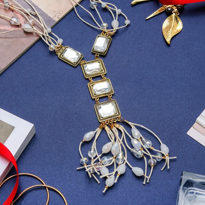 Кулон на декоративной основе "Лёгкость", цвет белый в золоте