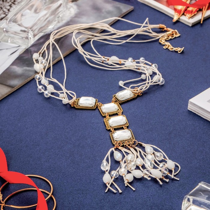 Кулон на декоративной основе "Лёгкость", цвет белый в золоте