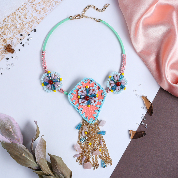 Колье "Этника", крупное, цветное