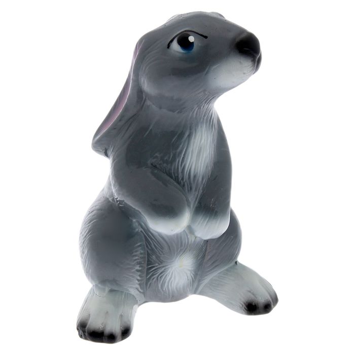 Садовая фигура "Кролик" глянец, серая