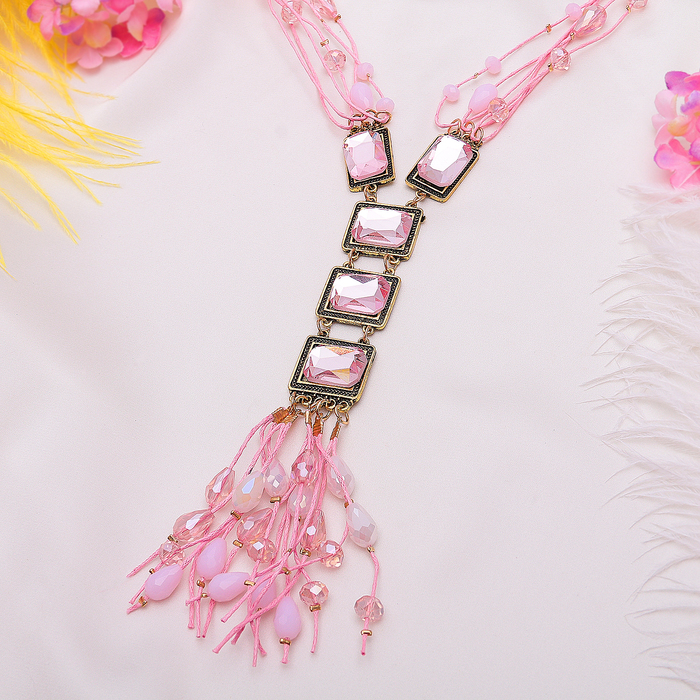 Кулон на декоративной основе "Лёгкость", цвет розовый в золоте