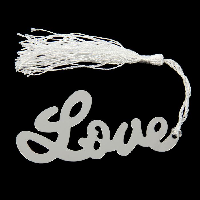 Сувенир металл закладка для книги/подвеска "Любовь" 6х4,5 см