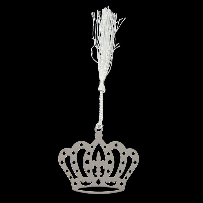 Сувенир металл закладка для книги/подвеска "Корона" 6х4,5 см