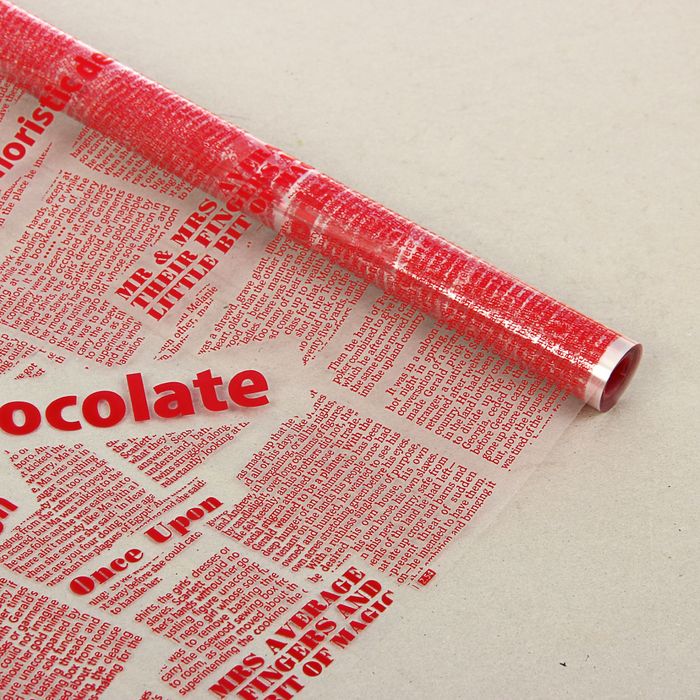 Пленка для цветов Milk Chocolate, красная, 0,7 х 8,5 м 40 мкм