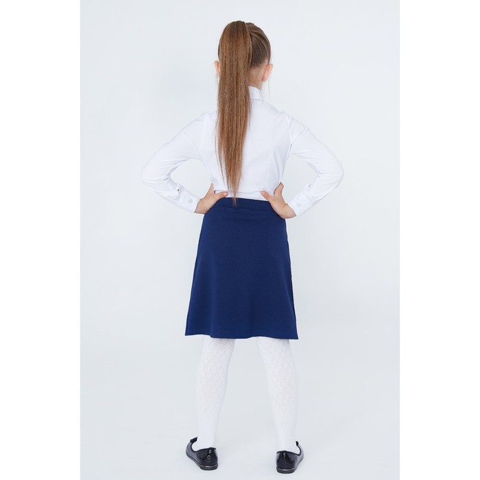 Юбка для девочек, рост 122-128 см, возраст 7 лет, цвет синий