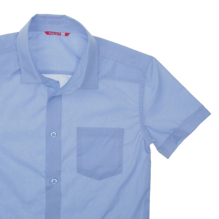 Сорочка для мальчиков, рост 158-164 см, возраст 13 лет, цвет голубой