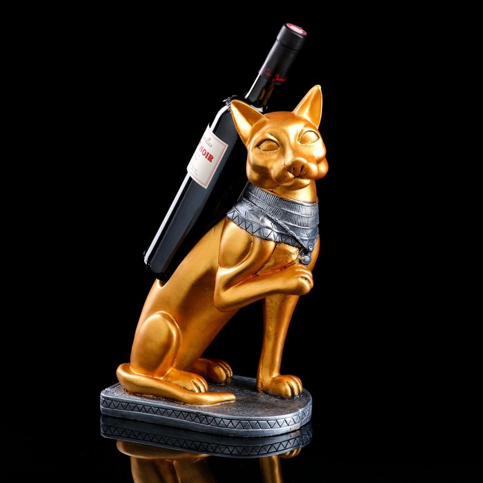 фото Сувенир-подставка для бутылки "египетский кот" 38 см premium gips