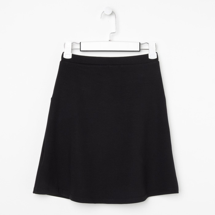 Юбка для девочек, рост 158-164 см, возраст 13 лет, цвет чёрный