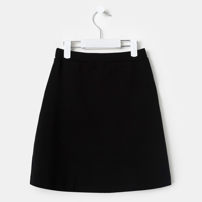 Юбка для девочек, рост 140-146 см, возраст 10 лет, цвет чёрный