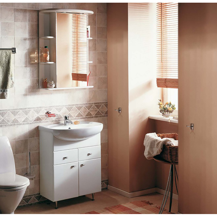 Зеркало со шкафом "КРИСТАЛЛ", левое