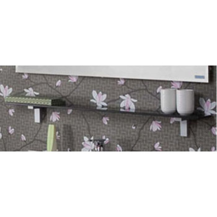 Полка стеклянная Акватон 100 черный глянец Римини, Турин