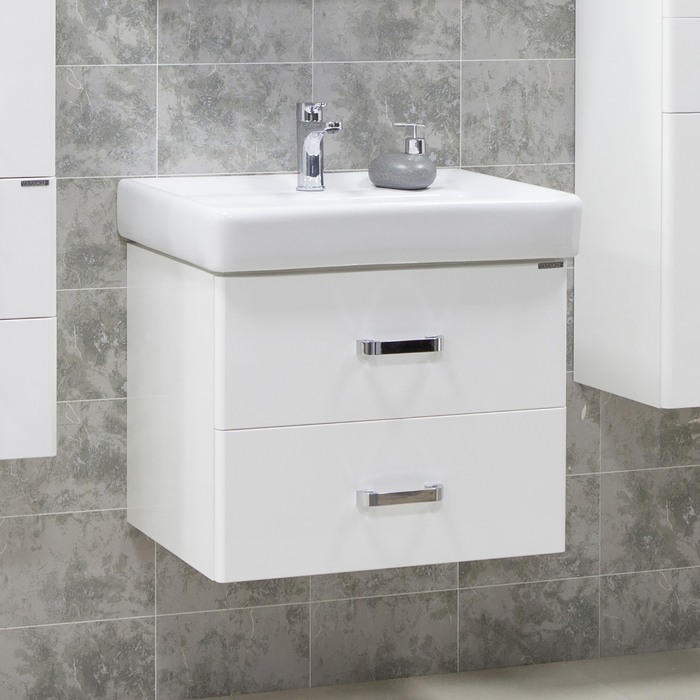 Комплект: тумба Акватон "Америна 60", цвет белый, раковина "Тигода 60"