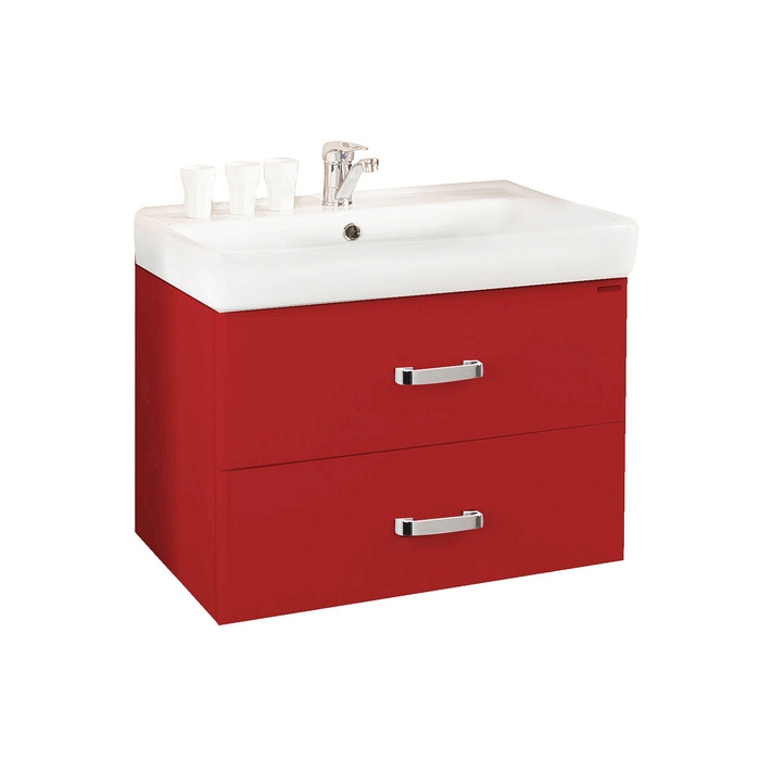 Комплект: тумба Акватон "Америна 80", цвет бордо, раковина "Тигода 80"