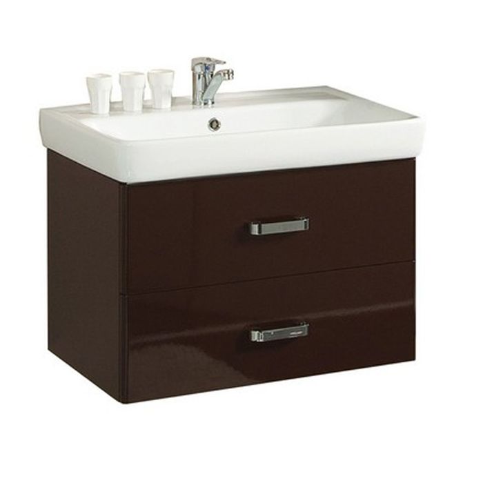 Комплект: тумба Акватон "Америна 60", цвет тёмно-коричневый, раковина "Тигода 60"