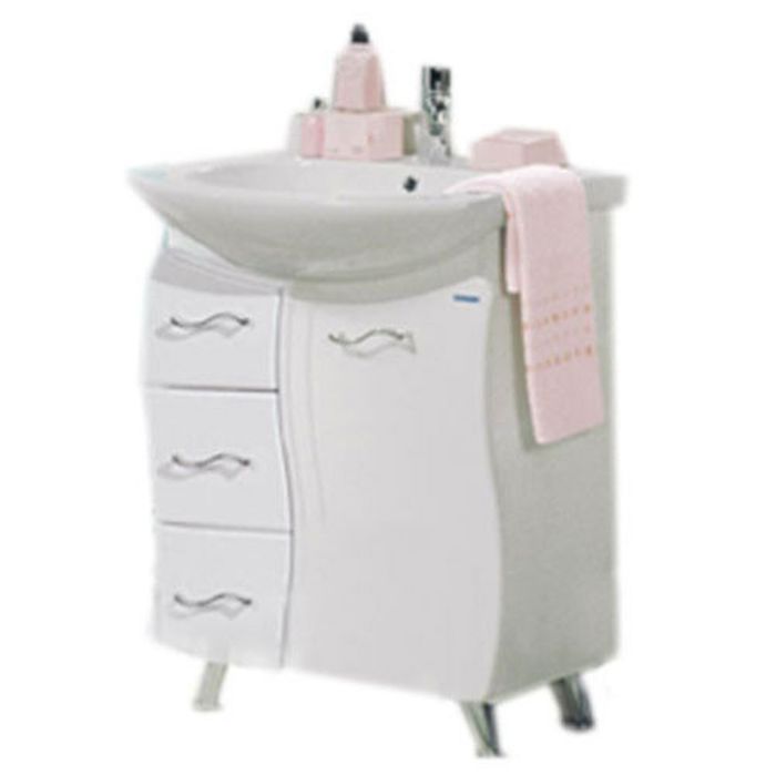 Комплект: тумба Акватон "Дионис М", цвет белый, раковина "Аквамель"