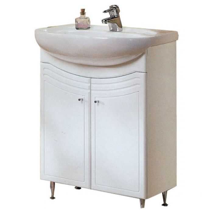 Комплект: тумба Акватон "Домус 65", цвет белый, раковина "Акваполо 65 см"