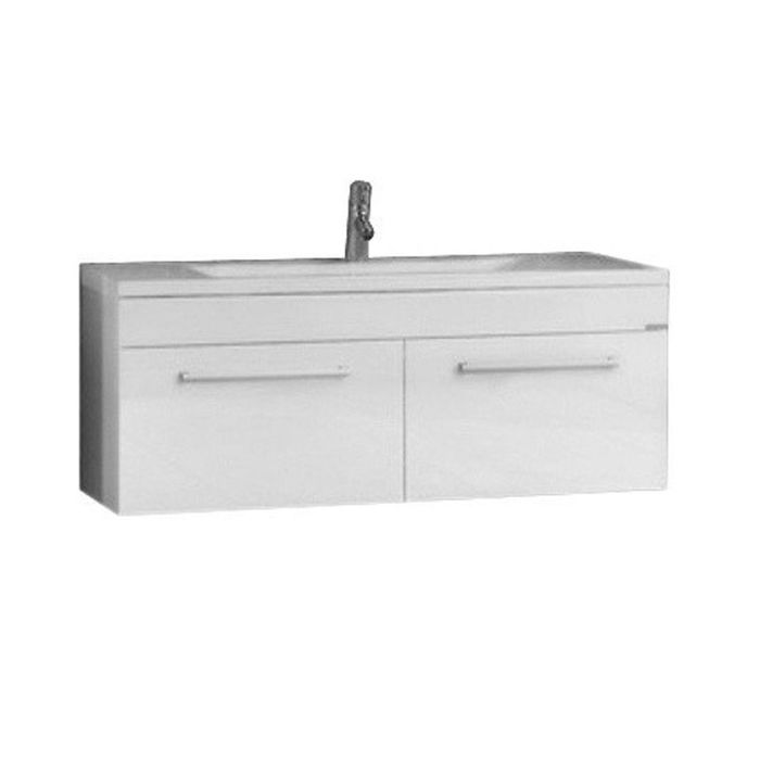 Комплект: тумба Акватон "Мадрид 100 М" 2 ящика, цвет белый, раковина "Премьер М 1000"