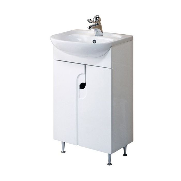 Комплект: тумба-умывальник Акватон "Панда 50" 537-1К, цвет белый, раковина "Акватоп"