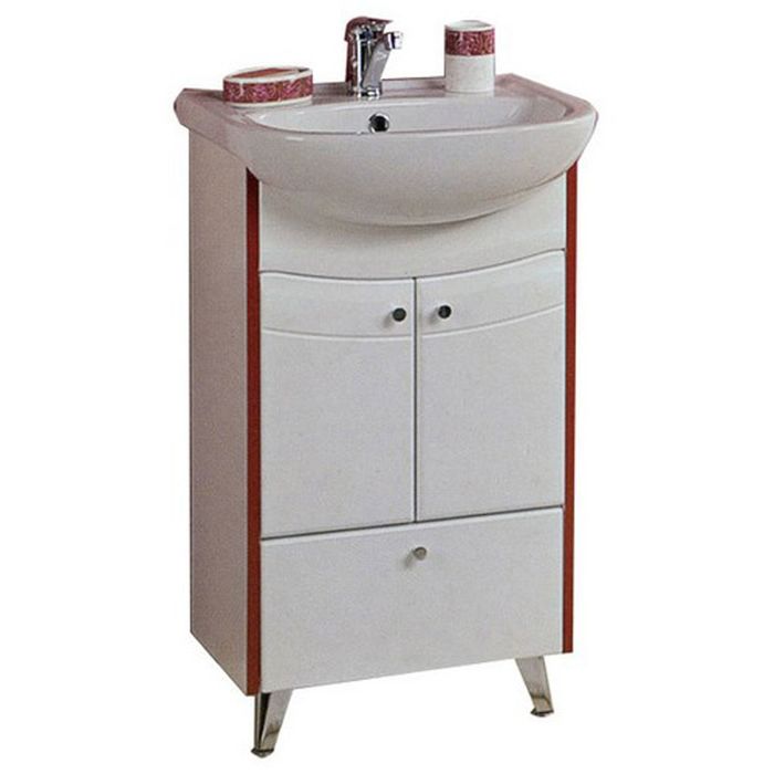 Комплект: тумба Акватон "Роко", цвет белый, раковина "Акватоп 50"