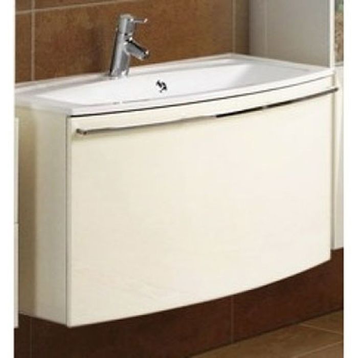 Комплект: тумба Акватон "Севилья 95", цвет белый жемчуг, раковина "Милан 95"