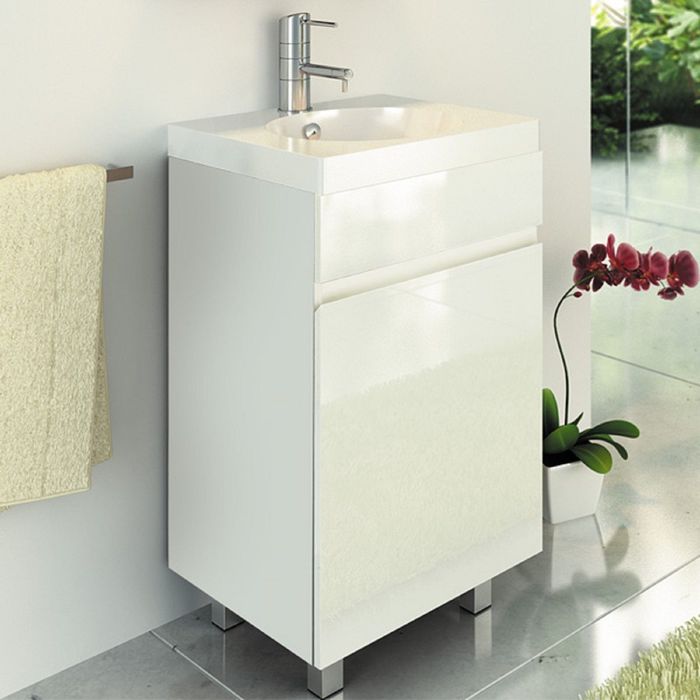 Тумба-комплект Comforty "Астра-50", 85х49.5х46 см, с раковиной, цвет белый